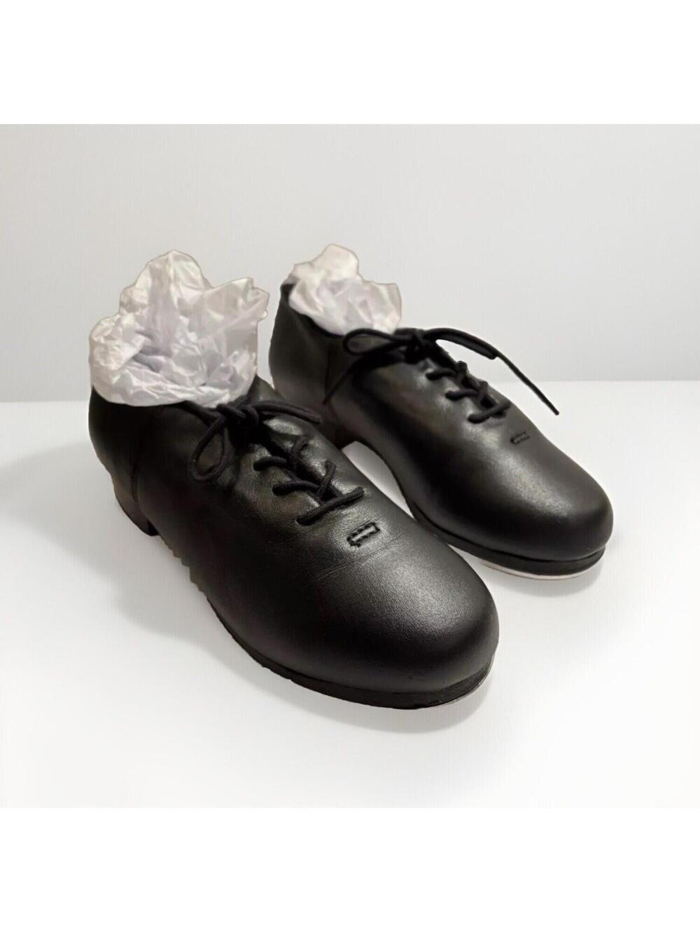 Capezio Women’s Cadence Tap Shoes Black 4.5M CG19 Genuine Leather Brand New